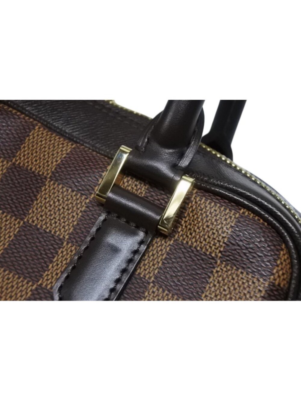 Louis Vuitton Handbag Brera Damier Ebene Gold Brown - Picture 6 of 9